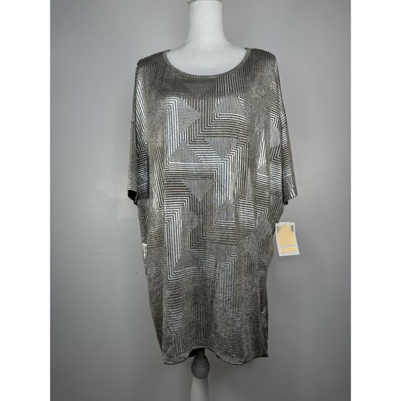 Lularoe Irma Womens Geometric Print High Low Tunic Blouse Top Size XL NWT - Picture 2 of 9